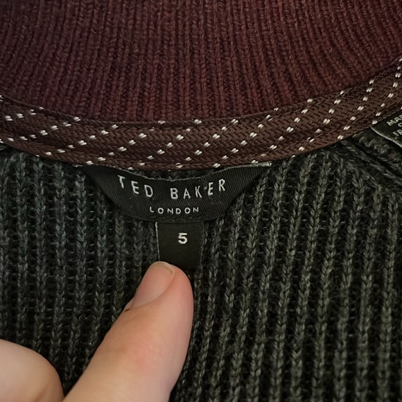 Ted Baker Men’s London Sweater 1/4 Zip Ribbed Pullover - Picture 3 of 10